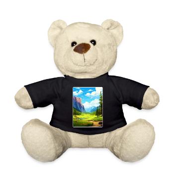 Parc national de Yosemite Affiche de voyage Souvenir WPA - Nounours - noir - Devant