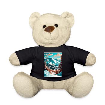 Copper Mountain Colorado Travel Poster Souvenir - Teddy Bear - black - Front