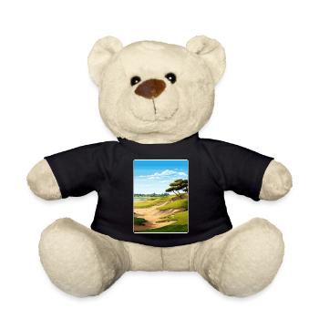 Affiche de voyage du parcours de golf Torrey Pines - Nounours - noir - Devant