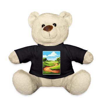 Bethpage Black Golf Club Travel Poster Souvenir - Teddy Bear - black - Front