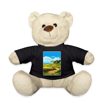 Affiche de voyage du parcours de golf de Sea Island Souvenir WPA - Nounours - noir - Devant
