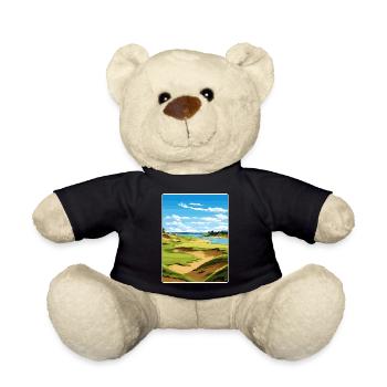 Chambers Bay Golf Club Travel Poster Souvenir WPA - Teddy Bear - black - Front