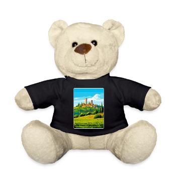 San Gimignano Italien Vintage Reise Poster Souvenir - Teddy - Schwarz - Vorne
