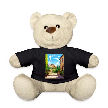 Pérouse Italie Affiche de voyage Peinture souvenir WPA - Nounours - noir - Devant