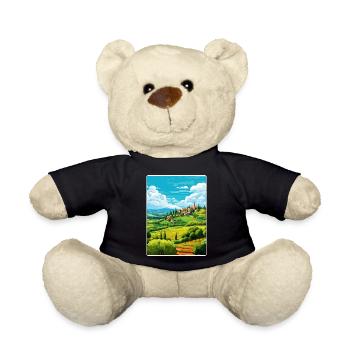 Italien Reise Poster Souvenir WPA Postkarte Malerei - Teddy - Schwarz - Vorne