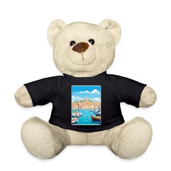 Marseille Frankreich Reise Poster Souvenir Farbe WPA - Teddy - Schwarz - Vorne