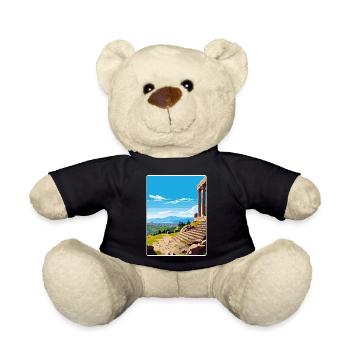 Pergame Turquie Ville Voyage Poster Souvenir WPA - Nounours - noir - Devant