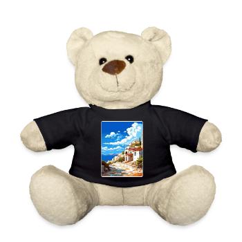 Mani Halbinsel Griechenland Reiseposter Souvenir WPA - Teddy - Schwarz - Vorne