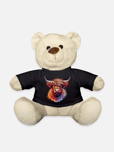 Scottish Highland Cow - Teddy Bear - black