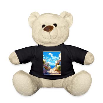 Heraklion Greece Travel Poster Souvenir Paint WPA - Teddy Bear - black - Front