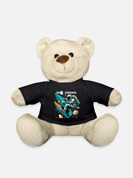 Bouldern Astronaut Raumfahrer Geschenk - Teddy - Schwarz