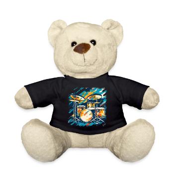 Drum Portrait - Teddy Bear - black - Front