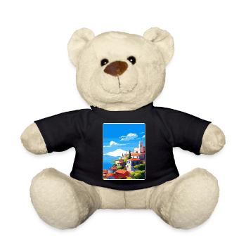 Grèce Voyage Affiche Souvenir Peinture WPA - Nounours - noir - Devant