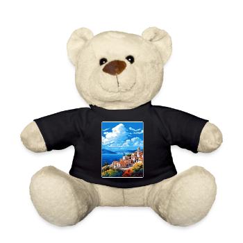 Hydra Griechenland Reise Poster Souvenir Postkarte Farbe - Teddy - Schwarz - Vorne