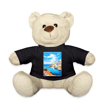 Folegandros Griechenland Reise Poster Souvenir Farbe WP - Teddy - Schwarz - Vorne