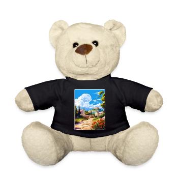 Grèce Voyage Affiche Souvenir Peinture WPA - Nounours - noir - Devant