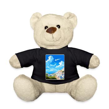 Patmos Griechenland Griechisch Vintage Reise Poster Souvenir - Teddy - Schwarz - Vorne
