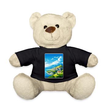 Mont Pélion Grèce Affiche de voyage vintage Souvenir - Nounours - noir - Devant