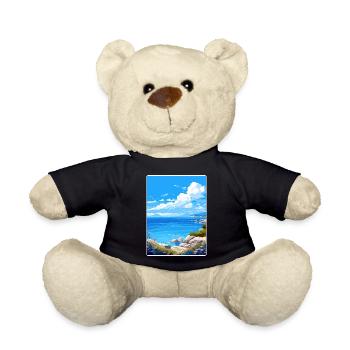 Îles Saroniques Grèce Affiche de voyage Souvenir WPA - Nounours - noir - Devant