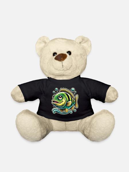 Barsch Flussbarsch Design - Teddy - Schwarz