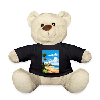 Costa Dorada Espagne Affiche de voyage Peinture Souvenir WP - Nounours - noir - Devant