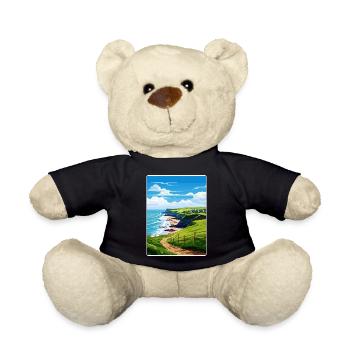 Crackington Haven Cornwall England Reiseposter - Teddy - Schwarz - Vorne