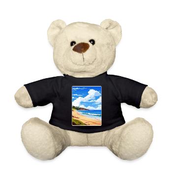 Maenporth Cornwall England Reiseposter Souvenir - Teddy - Schwarz - Vorne