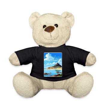 Marazion Cornwall England Reiseposter Souvenir - Teddy - Schwarz - Vorne