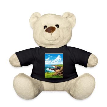 Lands End Cornwall England Travel Poster Souvenir - Teddy Bear - black - Front