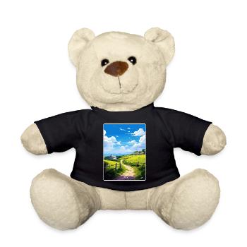 Lamorna Cornwall England Reiseposter Souvenir - Teddy - Schwarz - Vorne