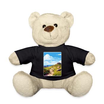 Lands End Cornwall England Travel Poster Souvenir - Teddy Bear - black - Front