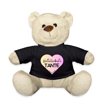 Weltallerbeste Tante- Ich hab dich lieb! - Teddy - Schwarz - Vorne