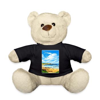 Godrevy Point Angleterre Affiche de voyage Souvenir WPA - Nounours - noir - Devant