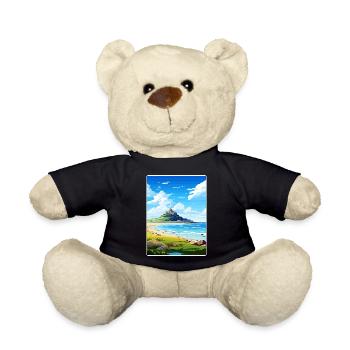 Marazion Cornwall England Reiseposter Souvenir - Teddy - Schwarz - Vorne