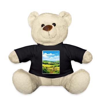 Kendijack Valley Cornwall England Reiseposter - Teddy - Schwarz - Vorne