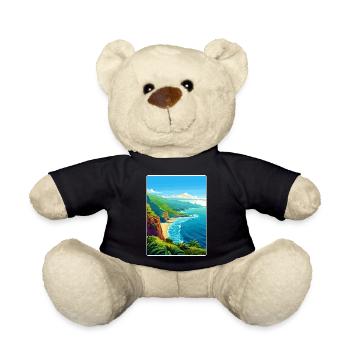 Na Pali Coast Hawaii Voyage Poster Souvenir WPA - Nounours - noir - Devant