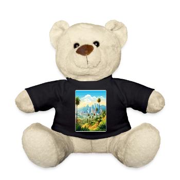 Los Angeles California Travel Poster Souvenir WPA - Teddy Bear - black - Front