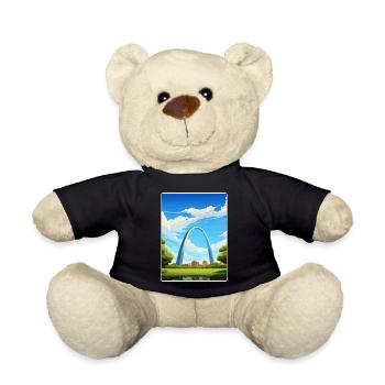 Gateway Arch Nationalpark Reiseplakat Souvenir - Teddy - Schwarz - Vorne