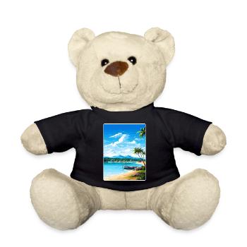 Ko Samui Thaïlande Affiche de voyage thaïlandaise Souvenir WPA - Nounours - noir - Devant