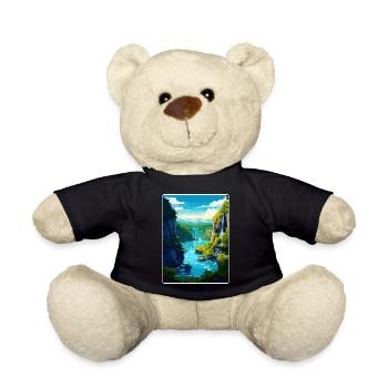 Plitvicer See Nationalpark Kroatien Reiseposter - Teddy - Schwarz - Vorne