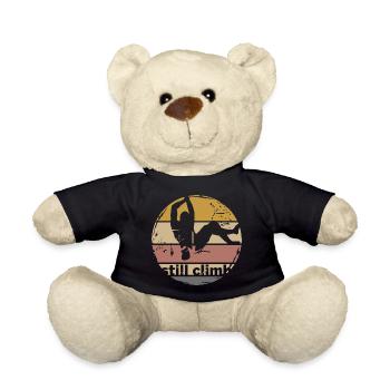 escalade rétro bloc symbole logo icône vintage - Nounours - noir - Devant