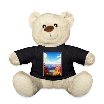 Grand Canyon National Park Arizona Travel Poster - Teddy Bear - black - Front