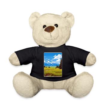 Affiche de voyage souvenir du parc national de Grand Teton - Nounours - noir - Devant