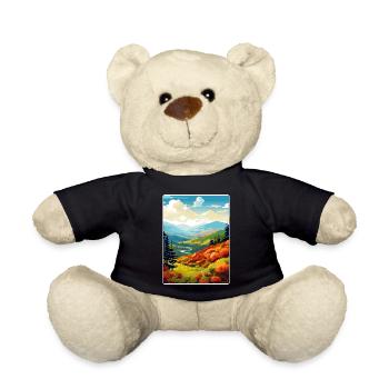 Affiche de voyage du parc national des Great Smoky Mountains - Nounours - noir - Devant
