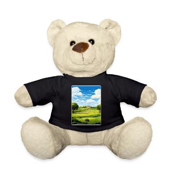 Oak Hills Golf Club Vintage Travel Poster Souvenir - Teddy Bear - black - Front