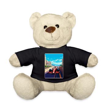 Monaco Circuit Motorsport Race Race Travel Poster - Teddy Bear - black - Front