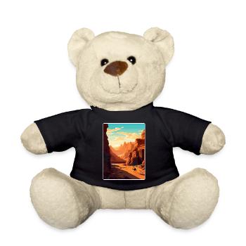 Petra Jordan Affiche de voyage Souvenir Carte Postale Peinture - Nounours - noir - Devant