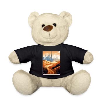 Dubai United Arab Emirates Travel Poster Souvenir - Teddy Bear - black - Front