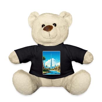 Dubai Skyline Illustration - Teddy - Schwarz - Vorne