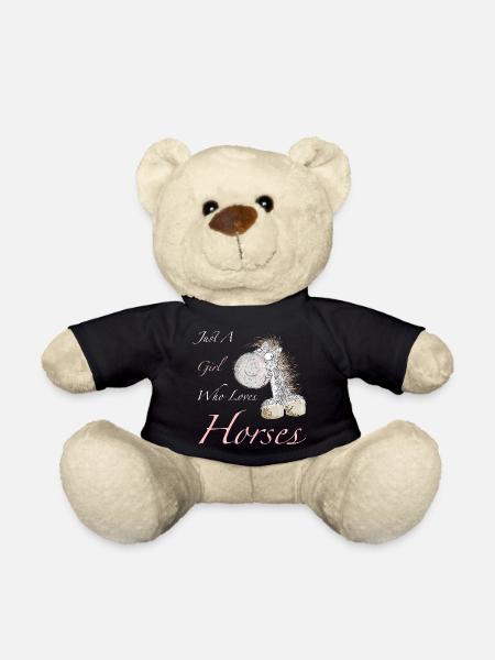 Just A Girl Who Loves Horses Pferde Spruch - Teddy - Schwarz